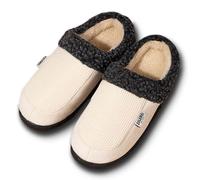 Pantuflas de verano acogedoras para hombre, divertidas, sin cordones, para una comodidad acogedora en el hogar con calidez de invierno y diseño impreso, sandalias sin cordones, White, 42.5 EU
