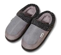 Pantuflas de verano acogedoras para hombre, divertidas, sin cordones, para una comodidad acogedora en el hogar con calidez de invierno y diseño impreso, sandalias sin cordones, gris, 41 1/3 EU