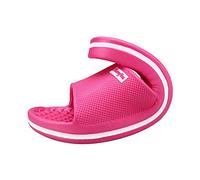Pantuflas de verano cómodas y ligeras zapatillas de casa para hombre y mujer, tallas grandes, chanclas de goma para baño, pies anchos, antideslizantes, suelas suaves, zapatos de ducha de ocio, Rosa
