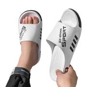 Pantuflas de verano para hombre, para exteriores, interiores y baños, cómodas, unisex, para uso informal Zapatillas Deportes Hombre Balonmano (White, 37)