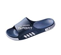 Pantuflas de verano para hombre, para exteriores, interiores y baños, cómodas, unisex, para uso informal Zapatillas Deportes Hombre Balonmano (Navy, 39)