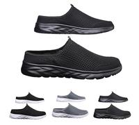 Pantuflas de verano para hombre, transpirables, cómodas, antideslizantes, para el tiempo libre, talla 39-47, Negro , 44 EU