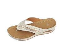 Pantuflas de verano para mujer, con puntera de clip, multicolor, cómodas, con cadena, decoradas, con calefacción, para mujer, beige, 38.5 EU