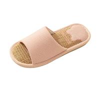 Pantuflas de verano para mujer, de lino, antideslizantes, de verano, cómodas, de fieltro, para casa, b, 38 EU