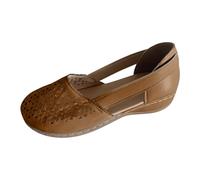 Pantuflas de verano para mujer, ortopédicas, con soporte de arco para playa, con cojín suave, soporte para fascitis plantar, sandalias de punta abierta, suela de goma, verano, Brown, 39 EU