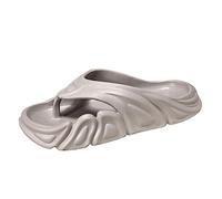 Pantuflas de verano transpirables para hombre, divertidas, de EVA, informales, con suelas gruesas y cómodas para uso en interiores y exteriores, sandalias sin cordones, gris, 42 1/3 EU