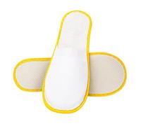 Pantuflas desechables para hotel, 10/50/100 unidades, color blanco, pantuflas para invitados, pantuflas de fieltro, antideslizantes, de tela para hoteles, pensiones, apartamentos, spa, viajes