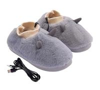 Pantuflas eléctricas con calefacción, cómodas, zapatos con calefacción USB para interiores, zapatillas de calefacción eléctrica para mujer