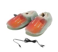 Pantuflas eléctricas con calefacción, zapatos de felpa con calefacción eléctrica, pantuflas para microondas, calentador de pies, botas con calefacción, hogar, alivian la rigidez del pie para mujeres