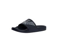 Emporio Armani Sandalias Eagle en relieve para hombre, azul/blanco, azul y blanco, 42 EU