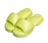 Pantuflas Encantadoras pantuflas de fondo grueso Mujer Verano Fresco Desgaste externo Marea Macarrón Europa y los Estados Unidos Hogar Elástico suave Una palabra Arrastre al aire libre Zapatos de vera