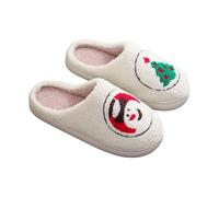 Pantuflas esponjosas para mujeres y hombres, pantuflas de Navidad para otoño e invierno, zapatos de casa, cálidas, suaves y cómodas, 1 verde., 38 EU