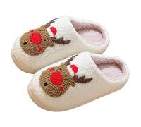 Pantuflas esponjosas para niños, cálidas, acogedoras, de felpa, acolchadas, para interiores y exteriores, cómodas, 05 Coffee, 47 1/3 EU