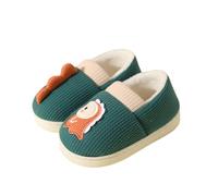 Pantuflas estrechas para niñas de invierno cálidas y esponjosas para interior y exterior, diseño de dinosaurio, acogedoras, cómodas, para niños pequeños, niñas y niños, zapatos suaves para bebés de