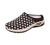 Pantuflas femeninas cómodas de uso diario con y ligera para interior (Black #1, 36)