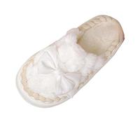 Pantuflas femeninas con elegante y suela de goma para máxima comodidad y calor en el (White, 39)