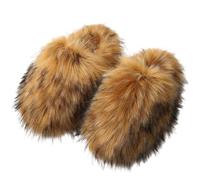 Pantuflas femeninas con forro polar para interior y exterior suela y puntera reforzadas (Brown, 45) #5703