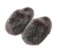 Pantuflas femeninas con forro polar para interior y exterior suela y puntera reforzadas (Dark Gray, 45) #5709