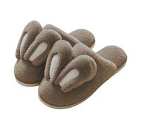 Pantuflas Hombre Invierno Oferta Zapatillas de Casa para Mujer 36-44 Lindas Zapatos Peluche Conejo (Marrón, Adulto, 42, Números, Sistema tallas calzado EU, mediano)