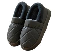 Pantuflas Hombre Zapatillas de invierno cálidas for hombre, de talla grande 50 51, impermeables, de talla grande, for el hogar, dormitorio, zapatos informales, for interiores, antideslizantes, con sue