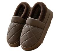 Pantuflas Hombre Zapatillas de invierno cálidas for hombre, de talla grande 50 51, impermeables, de talla grande, for el hogar, dormitorio, zapatos informales, for interiores, antideslizantes, con sue
