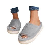 Pantuflas Invierno Punta Cerrada Plana, Mujer, Antideslizantes, cálidas, acogedoras, Forro Polar Suave, Ideales Interiores Clima frío, cómodas y seguras_2