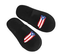 Pantuflas Isla De La Bandera De Pr Cálidos Slippers Retro Zapatos De Algodón Para Hogar Unisex Otoño L