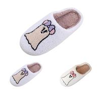 Pantuflas lindas con diseño fantasma de Halloween para mujer, zapatillas de invierno de espuma de memoria, zapatillas de hogar con suela gruesa, zapatillas cómodas para idea de regalo, sala