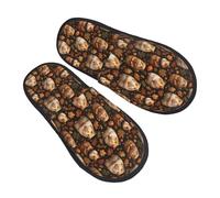 Pantuflas Lindo Hámster Otoñal D Zapatillas Estar Por Casa | Pantuflas de Algodón Suave Pantuflas Acogedoras Para Hotel para el hogar spa