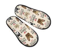 Pantuflas Me Encanta El Bulldog Francés Lavable Zapatillas Casa Reutilizable House Slippers Para Mujer Invierno Viaje M