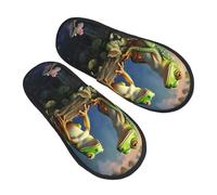 Pantuflas Muchas Ranas Cantan En Las Ramas Cálidos Slippers Antideslizantes Zapatos De Algodón Para Unisex Viaje Invierno M