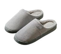 Pantuflas Mujer Calidez Invierno Otoño Suavidad Confort Doméstico Diario Parejas Relax Ternura Bienestar (Grey, 45)