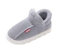 Pantuflas Mujer Hombres y Mujeres Modelos de Pantuflas de Algodón Paquete de Invierno con Zapatos de Algodón para Interiores Antideslizantes Engrosados Calientes Pantuflas de Algodón, gris, 45 EU