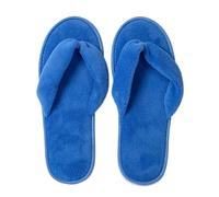 Pantuflas Mujer Invierno Pantuflas de coral polar color liso for mujer, suaves, no desechables, for el hogar, for invitados boda o fiestas(Blue)