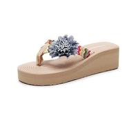 Pantuflas Mujer Verano Material Resistente y Duradero Plataforma Baja Confortable Ligeras cómodas al Usar Estampado Discreto Bonito Zapatos Frescos para el Calor Yoga Actividades#Z