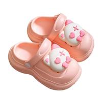 Pantuflas negras de goma para niños, para exteriores, relajadas, ideales para uso diario, ocio, playa, actividades, zapatos para descansar, Pink, 13 UK Child