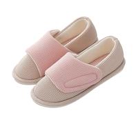 Pantuflas negras para mujer, pantuflas con soporte de arco para el Reino Unido, lavables, mullidas, de espuma viscoelástica, antideslizantes, Pink, 37 EU