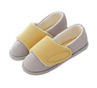 Pantuflas negras para mujer, pantuflas con soporte de arco para el Reino Unido, lavables, mullidas, de espuma viscoelástica, antideslizantes, gris, 41 EU