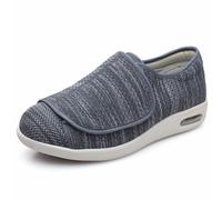 Pantuflas ortopédicas para diabéticos extra anchas y ajustables para hombre, transpirables, antideslizantes, cómodas para aliviar edema hinchado, 005, 41EU
