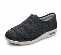 Pantuflas ortopédicas para diabéticos extra anchas y ajustables para hombre, transpirables, antideslizantes, cómodas para aliviar edema hinchado, 007, 45EU