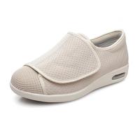 Pantuflas ortopédicas para diabéticos extra anchas y ajustables para hombre, transpirables, antideslizantes, cómodas para aliviar edema hinchado, 004, 39EU