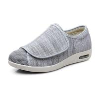 Pantuflas ortopédicas para diabéticos extra anchas y ajustables para hombre, transpirables, antideslizantes, cómodas para aliviar edema hinchado, 002, 40EU
