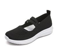 Pantuflas ortopédicas para mujer, sandalias cerradas delanteras, plantilla ergonómica, slip-on, transpirables, planta ancha, ancho H, Negro , 41 EU