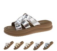 Pantuflas ortopédicas para mujer, zapatos de verano con puntera abierta, sandalias casuales con cojín suave, cómodas, fascitis plantar con soporte de arco, sandalias de moda para caminar todo el día