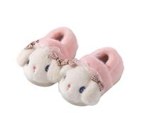 Pantuflas ortopédicas para niños, con forro polar, cálidas, para invierno, para interiores, lindas pantuflas de personajes de dibujos animados para exteriores, Pink, 27 EU