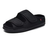 Pantuflas para Diabéticos para Mujeres y Hombres, Ajuste Extra Ancho, Zapatos de Cirugía, Sandalias de Espuma Viscoelástica Ajustables de Punta Abierta para Pies Hinchados