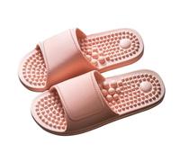 Pantuflas para hombre con suela de fieltro, zapatos de cabaña para hombre, fáciles de abrir, sandalias de masaje, zapatillas de estar por casa en interiores, antideslizantes, parte inferior suave
