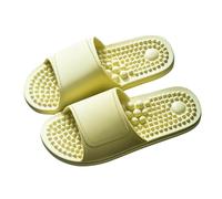 Pantuflas para hombre con suela de fieltro, zapatos de cabaña para hombre, fáciles de abrir, sandalias de masaje, zapatillas de estar por casa en interiores, antideslizantes, parte inferior suave