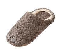 Pantuflas para hombre, modelos de pareja, jacquard, japonesas, parte inferior suave, de terciopelo, antideslizantes, de madera, para interiores, café, 36 2/3 EU