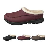 Pantuflas para hombre para uso doméstico cómodo, acogedoras, ideales para otoño e invierno, calzado casual elegante para relajación en interiores y exteriores, café, 38 2/3 EU